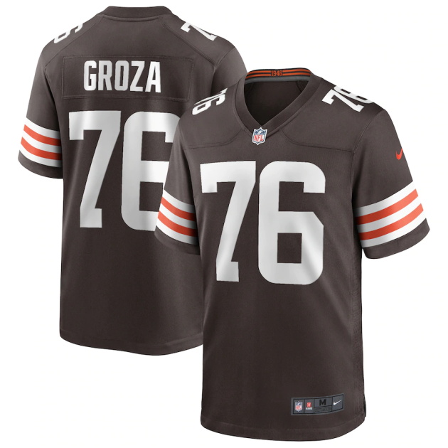 mens nike lou groza brown cleveland browns game retired player jersey
